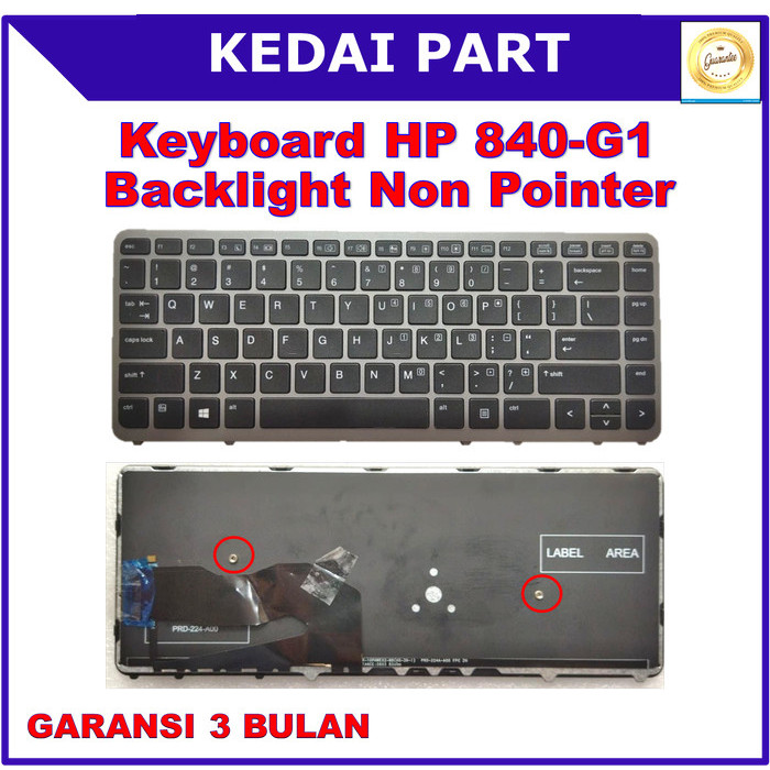 Keyboard HP ELITEBOOK 840 G1 840-G2 840-G3 850-G3 750-G1 840-G2 850-G1 Backlight Non Pointer