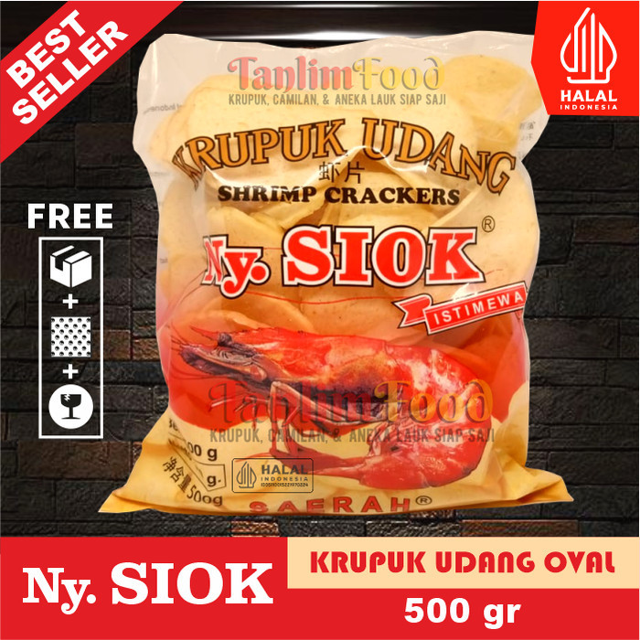 

Kerupuk / Krupuk Udang Oval Ny Siok 500gr - TanlimFood Original