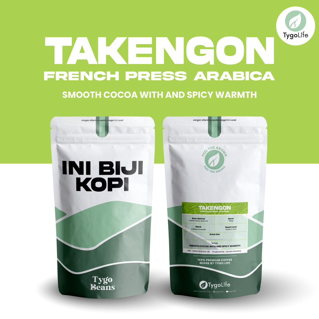 

TYGO BEANS TAKENGON BIJI KOPI 200GR ROBUSTA ARABIKA LOKAL BERKUALITAS ESPRESSO MANUAL BREW COFFEE BUBUK KOPI TUBRUK FRENCH PRESS MOKA POT