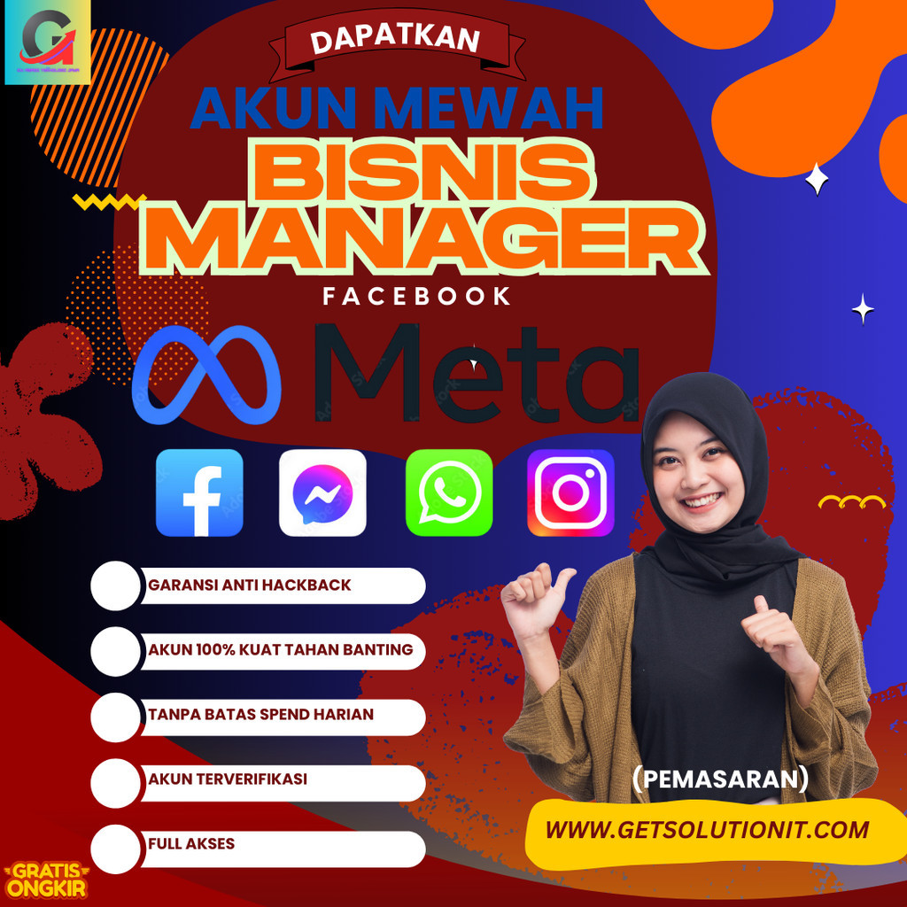 Akun FB Facebook Verified / Status Iklan dipulihkan (Model 2) + Support Ads Personal + Full Akses Em