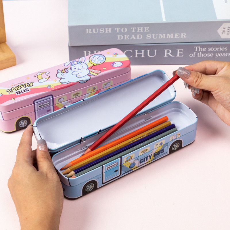 

VIRAL FOR STUDENT AND STATIONERY LOVERS / TEMPAT PENSIL MOTIF BERUANG LUCU / LOVELY BUS & SPACE BUS / WARNA BIRU DAN PINK PASTEL