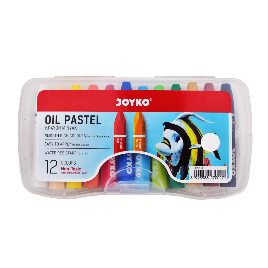 

(COD) Krayon Minyak Tidak Beracun / CRAYON JOYKO 12 Warna Case