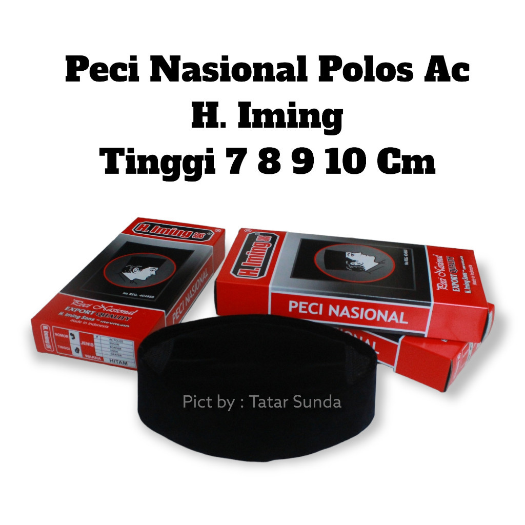 Kopiah Iming Songkok Kopiah Kopyah H.iming Peci Dewasa Tinggi 6.7.8.9.10 Cm