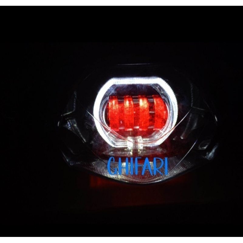 Headlamp Batok Lampu Depan Supra X 125 Lama Custom Biled Daymaker 4 Mata Cahaya Super Terang