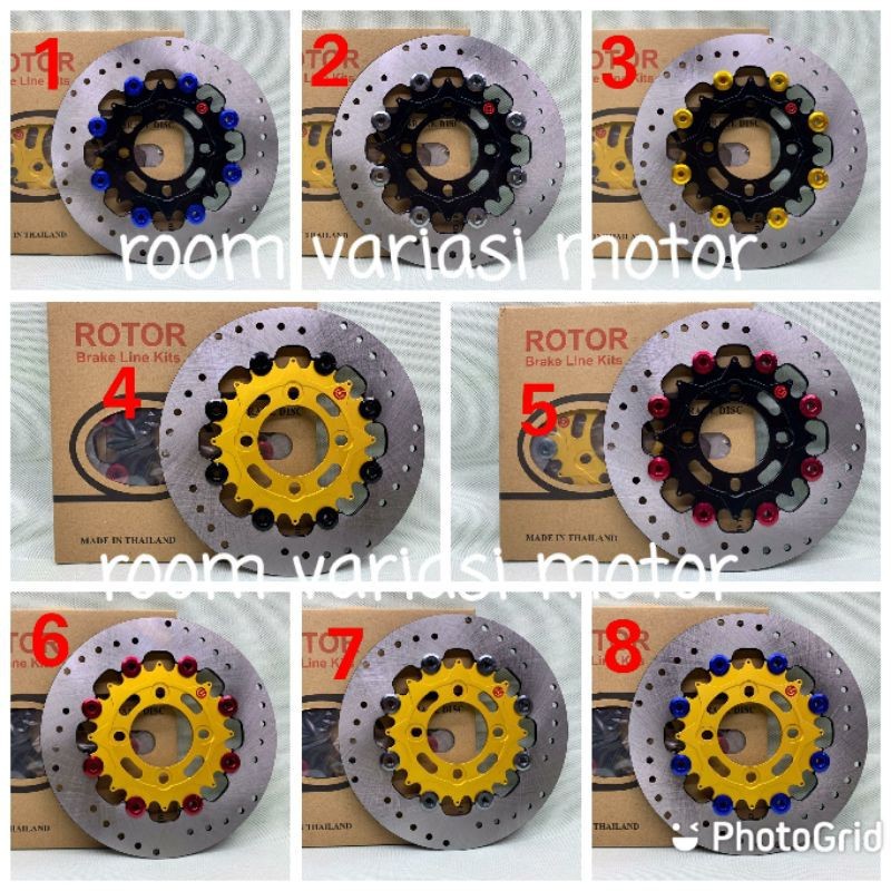 NB_GFHJ PIRINGAN CAKRAM DEPAN DISC BRAKE DISC ROTOR BREMBO FLOATING 220MM JUPITER MX FIZR BEAT MIO D
