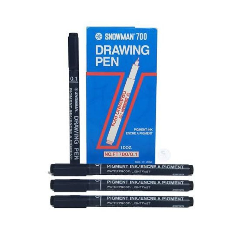 

YIN Snowman Drawing Pen FT-700 0.1~ 0.8 (1Pak/12Pcs)