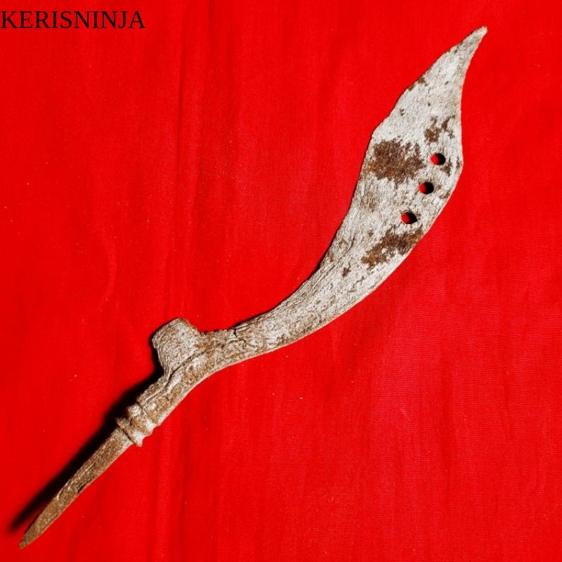 Koleksi Kujang Siliwangi Lubang 3 Pamor Singkir Model Polos NJ15