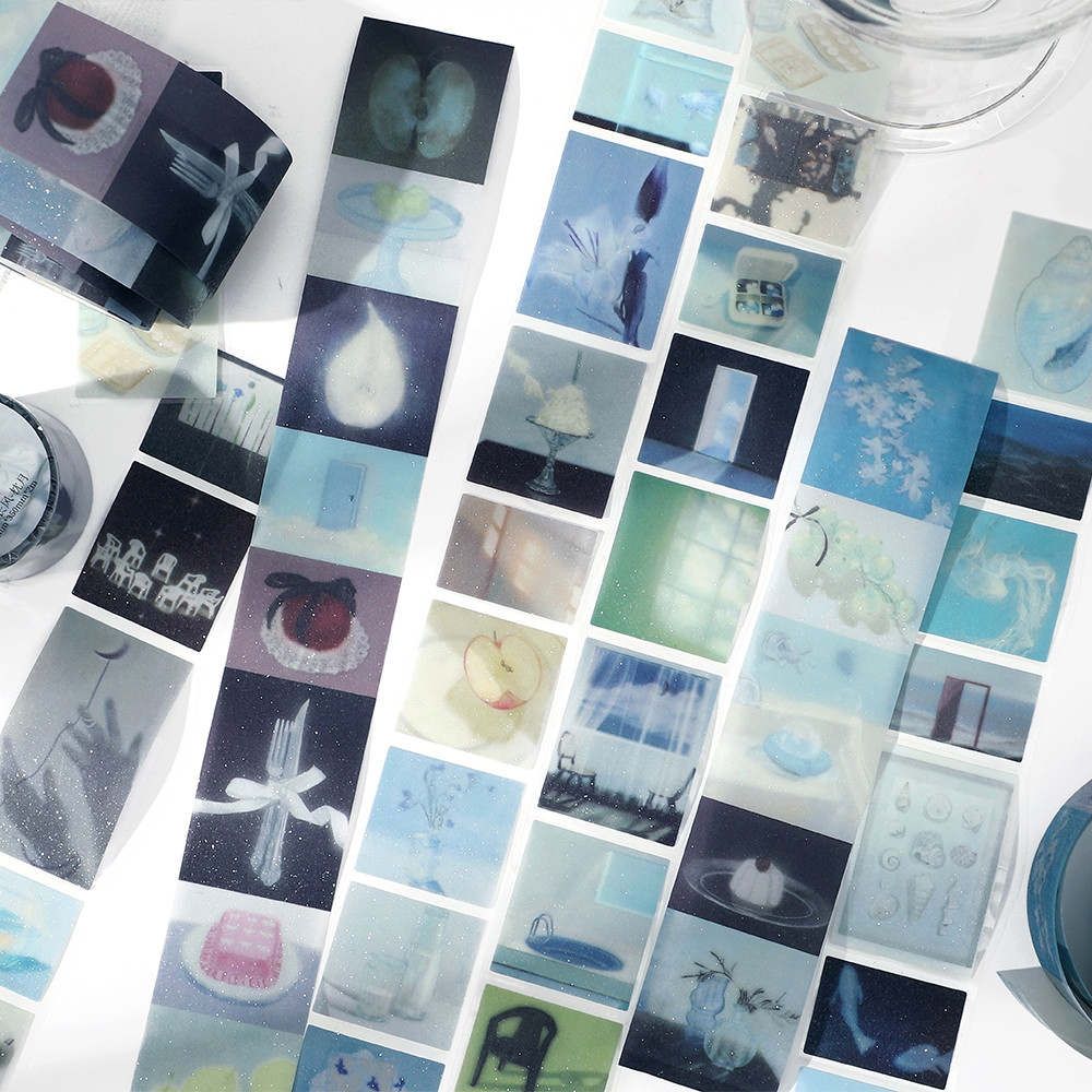 

2m/Roll Beautiful scenery PET Tape Paper Journal Decorative Adhesive Masking Tape Scrapbooking Collage Diary Stationery stickers