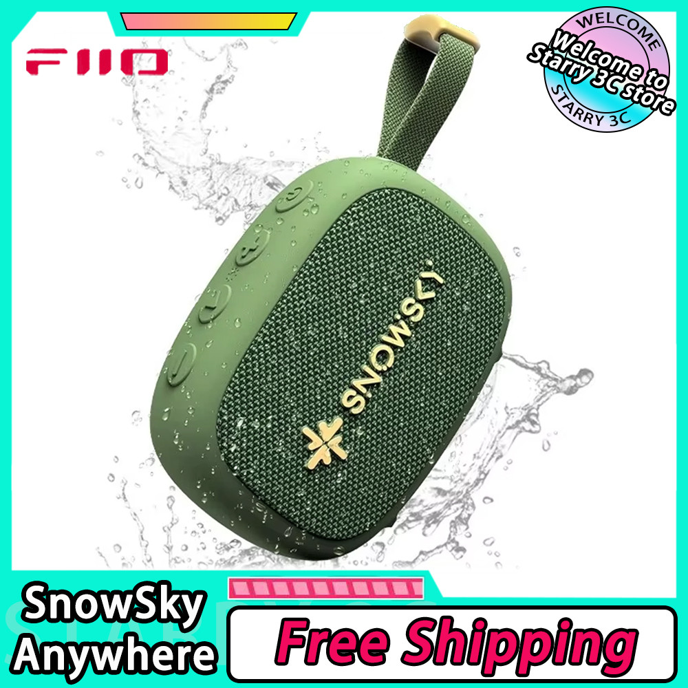 FiiO SnowSky Anywhere Bluetooth Speaker Protable IPX6 Waterproof 45mm Loudspeaker 1400mAh Mini Bluet