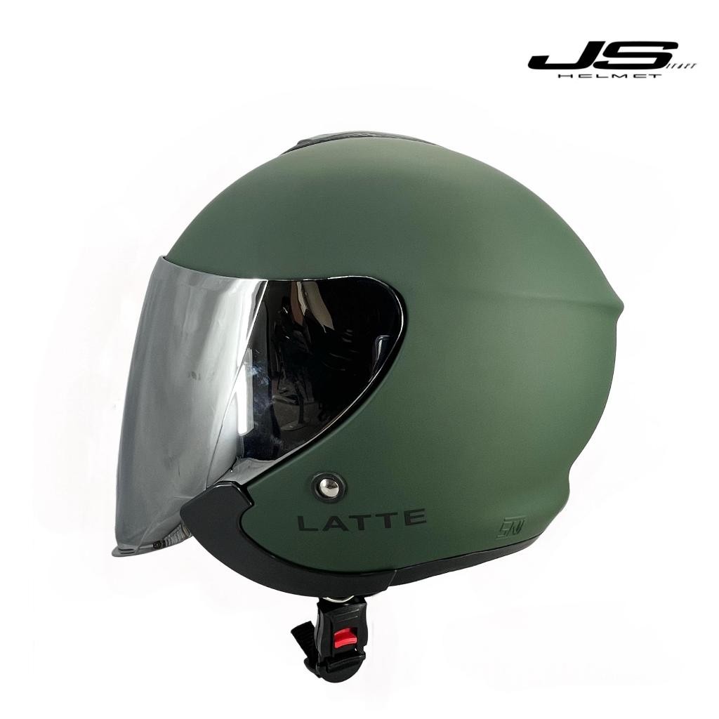 DISKON HELM WANITA HELM JS LATTE WARNA SOLID SNI/HELM CANTIK/HELM CEWEK/HELM PRIA/FREE STIKER HELM