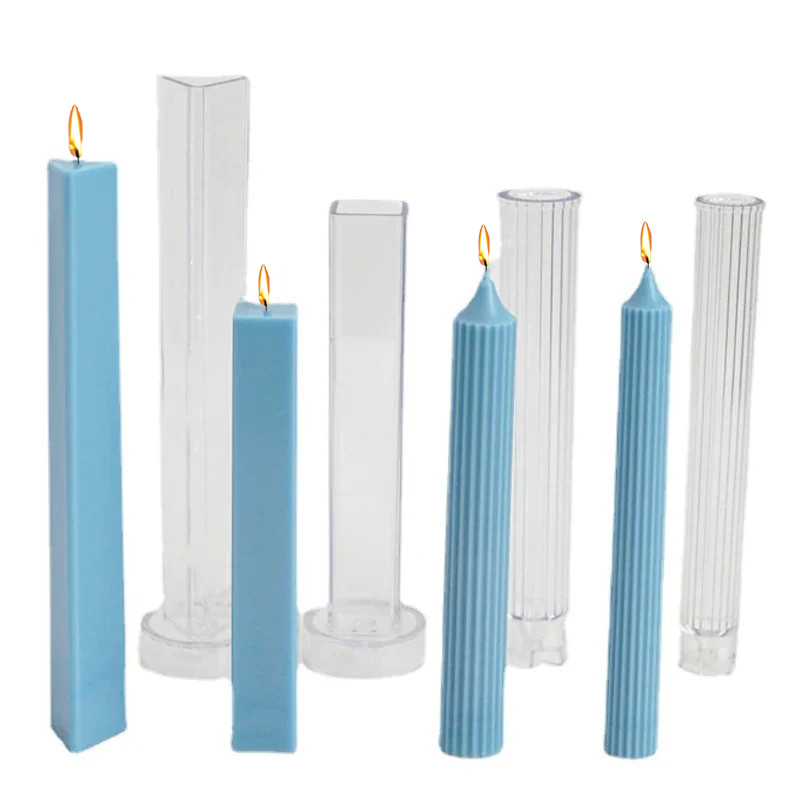 

Triangular Square Round Long Pole Candle Plastic Mold Diy Homemade Aromatherapy Candles Making Kit Acrylic Pc mould