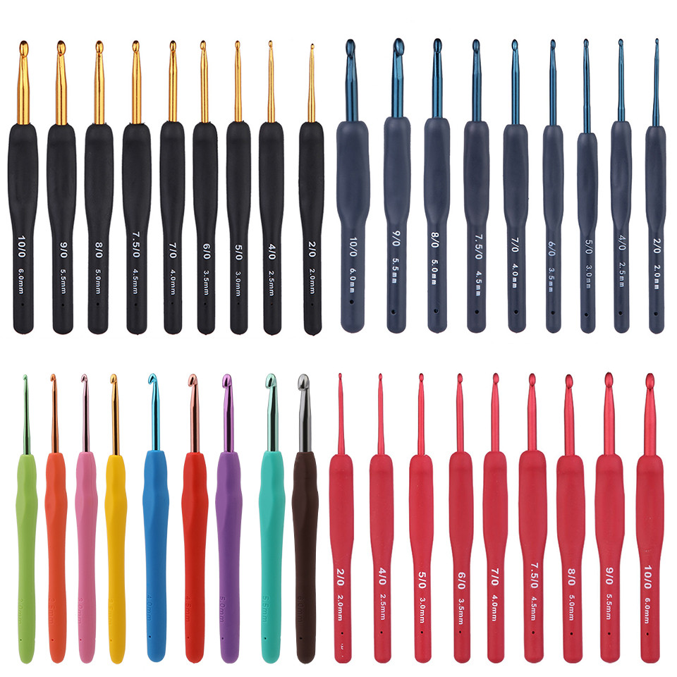 

IMAZY Crochet Hooks Kit Soft Handle Knitting Crochet Needles DIY Hand Knitting Accessories Craft Art Knit Tools for Beginners