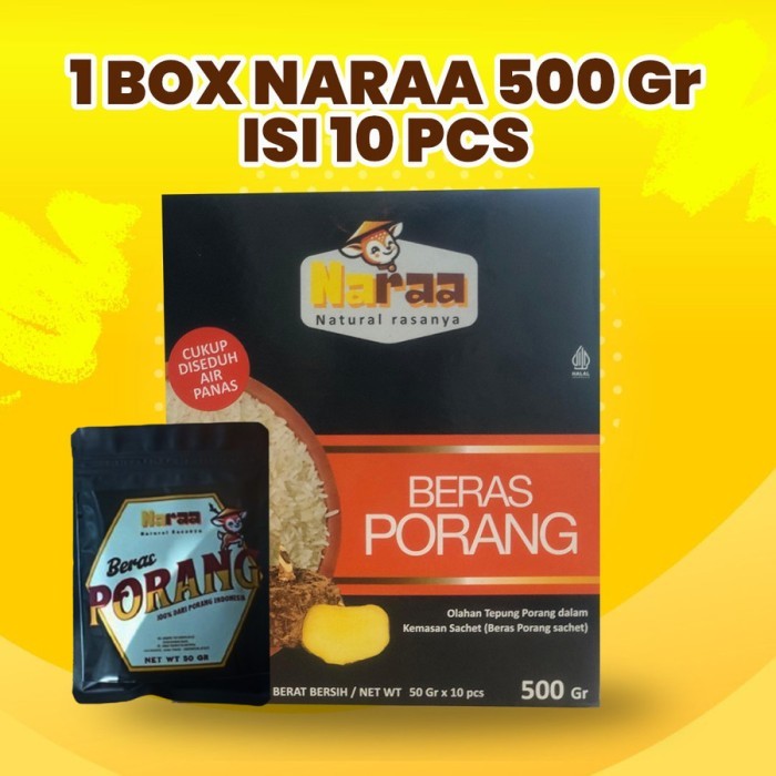 

Beras Porang Naraa Untuk Diet Kemasan 500gr - 50gr x 10 pcs