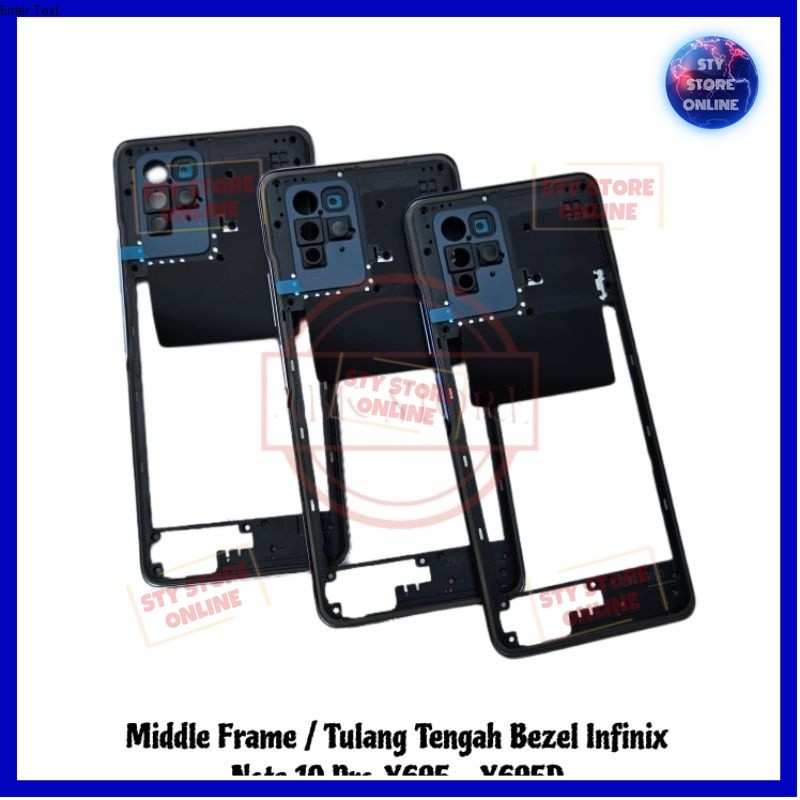 Middle Frame - Tulang Tengah Bezel - Rangka Casing For hp Infinix Note 10 Pro X695