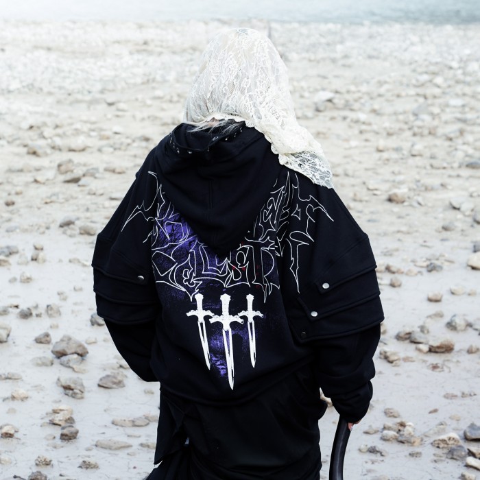 HIERARCHY X TAGGED GOTY - Black Paladion Oversized Hoodie