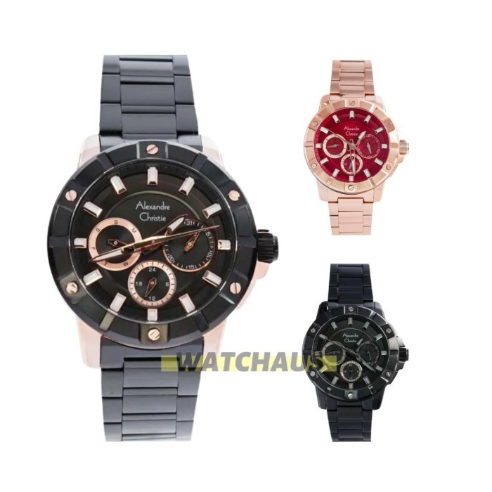 JAM TANGAN WANITA ALEXANDRE CHRISTIE AC6609 AC 6609 BFB STAINLESS STRAP