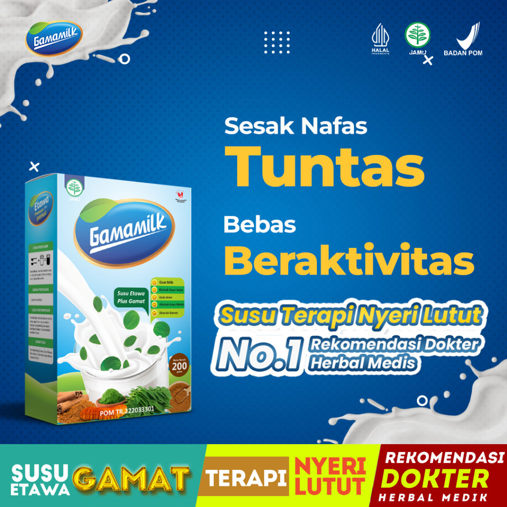 

SUSU KESEHATAN GAMAMILK TERLARIS - Susu Bermanfaat Untuk Mengatasi Masalah Pernapasan, Asma, Bronkitis