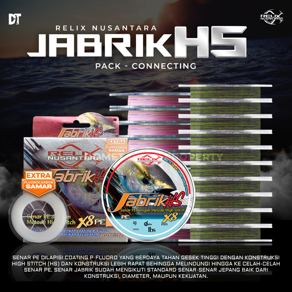 UV52 Best Seller Jabrik HS X8 Connecting 100m dan Pack 200m 300m Multicolor dan Moss Green Senar PE 