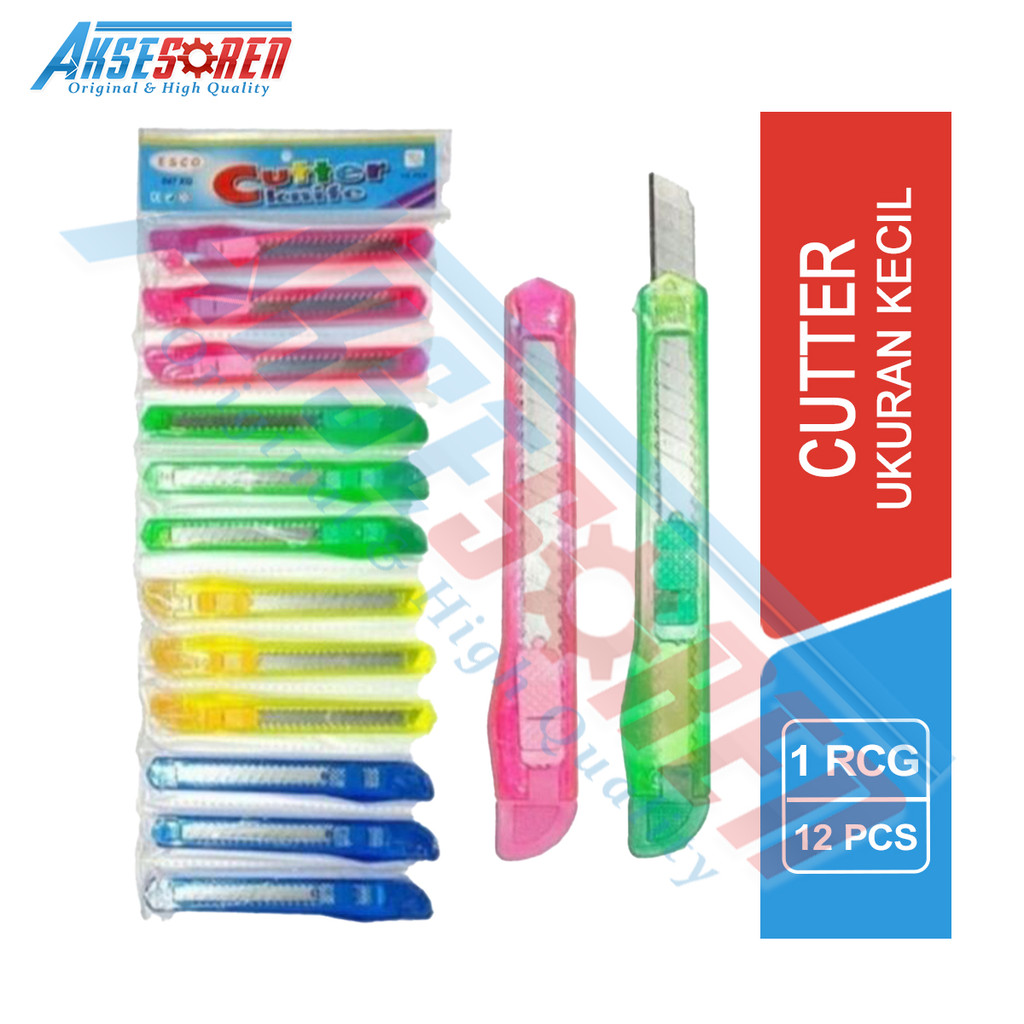 

Aksesoren Cutter Tajam [1 Renceng/12 Pcs] / Pisau Kecil Murah / Alat Potong Benda