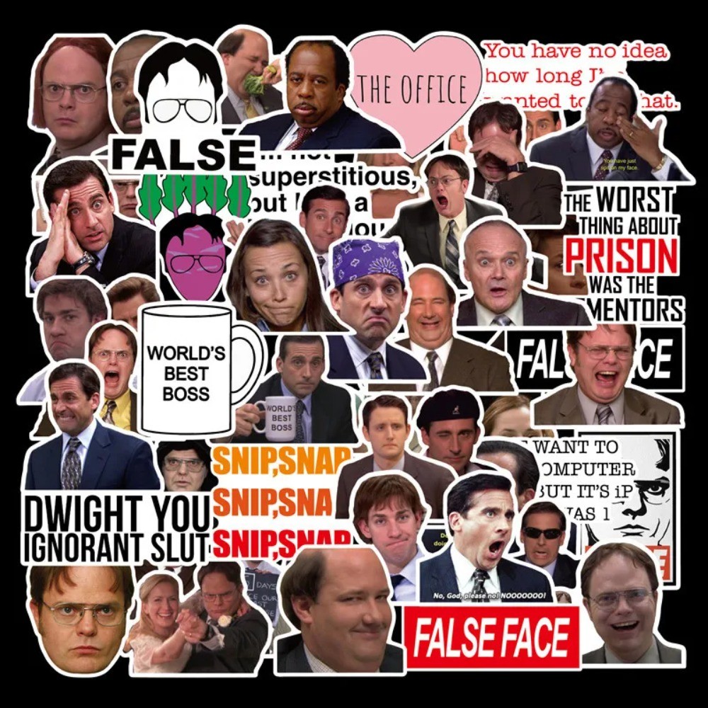 

50Pcs Friends OFFICE TV SHOW Waterproof Funny Sticker Toy Luggage Sticker Motorcycle and Luggage Notebook DIY Sticker