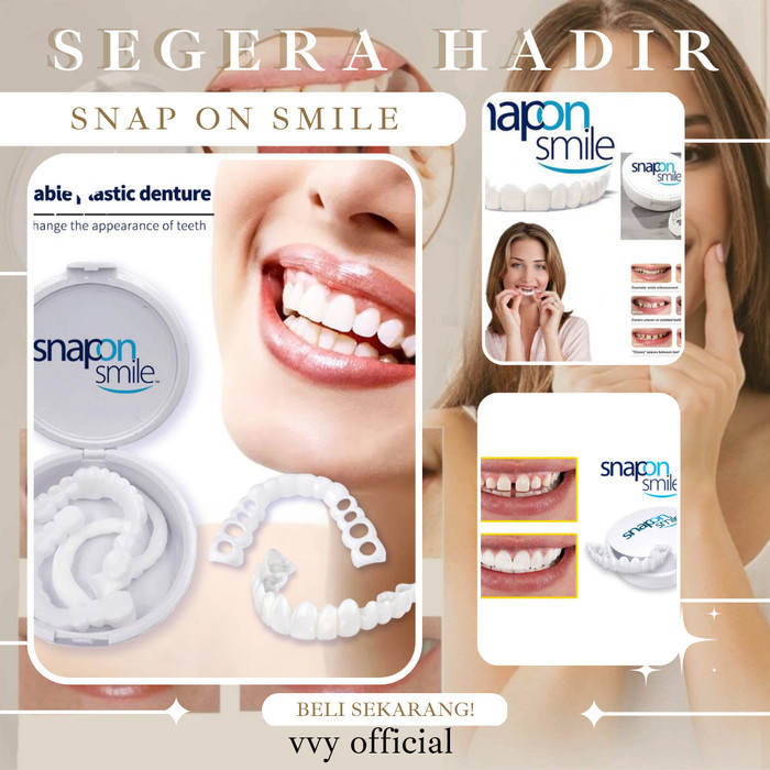 KUAT BUAT MAKAN snap on smile gigi palsu 1 set Gigi Instan venner instan - snap on smile