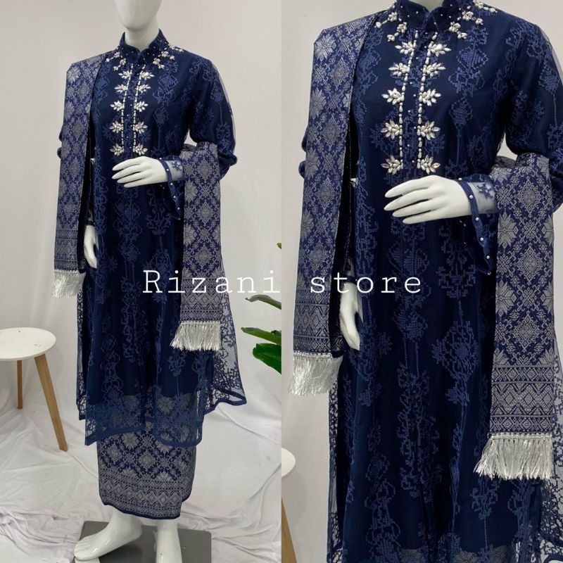 BIG SALE Abiyafashion.id set kebaya songket selendang shanghai kartini