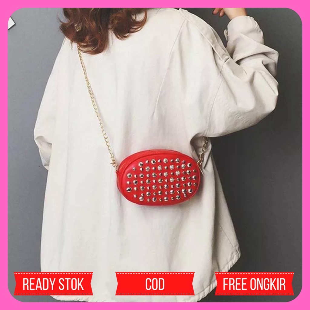 Tas Selempang Wanita Oval / Tas Lucu / Tas Slempang Wanita