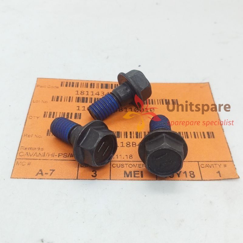 BOLT M8 X 20 MM BAUT 12 BAJA BAUD ORIGINAL PANJANG 2CM BAUT BAJA unitspare