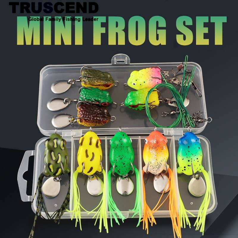 【Setelan】TRU 5pcs/10pcs Set Katak Lembut 3G/4G, Umpan Pancing Sangat Fleksibel dengan 2 Buah Kait Ta
