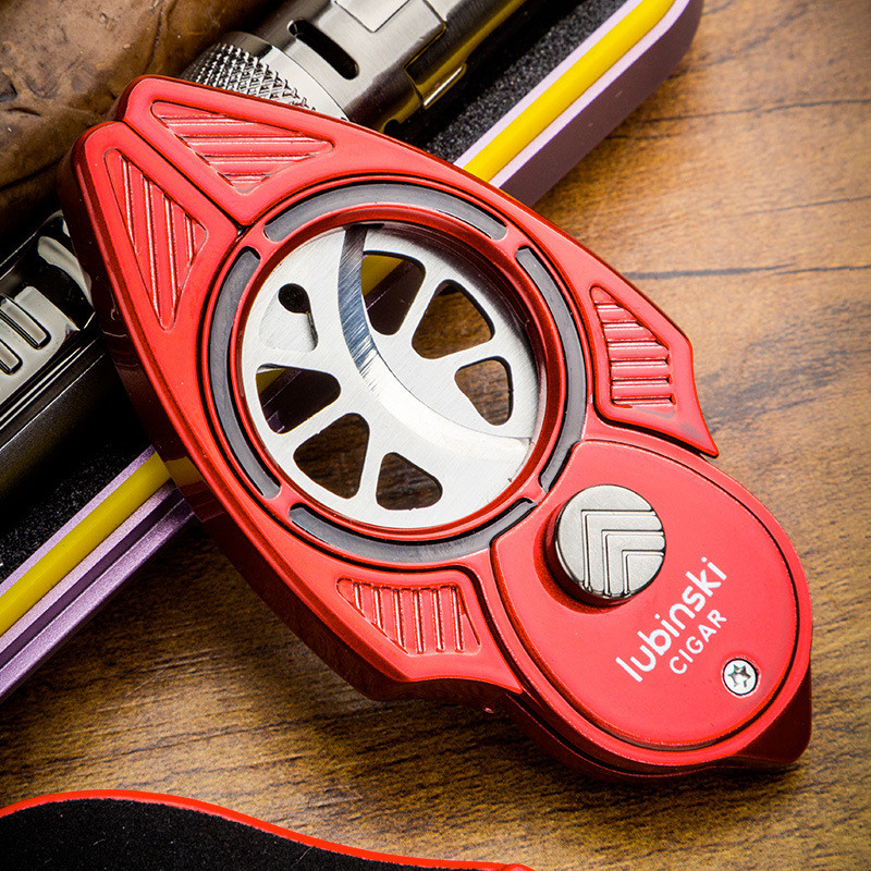 

Cigar Cutter Semi-automatic Large Caliber Opening Closing Stainless Steel Sharp Double Blades Clean Cutting