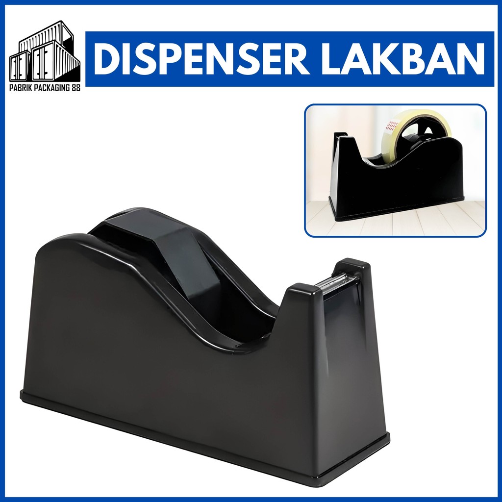 Tape Dispenser Alat Potong Isolasi 1 inch Tempat Solatip Duduk Besar Tape Dispenser Cutter Duduk Mej