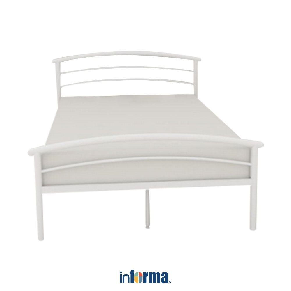 Informa 120x200 cm Wilona Tempat Tidur Metal - Putih Bed Ranjang Kasur Perabot Tidur Furniture Kamar
