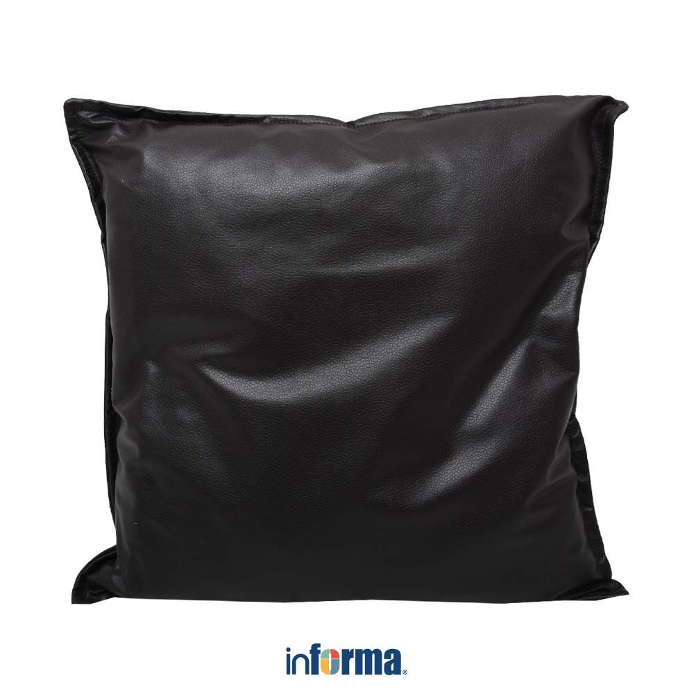 Informa 50X50 cm Bantal Sofa Kulit - Hitam Cushion Sofa Aesthetic Bantal Dekorasi Sofa Throw Pillow 