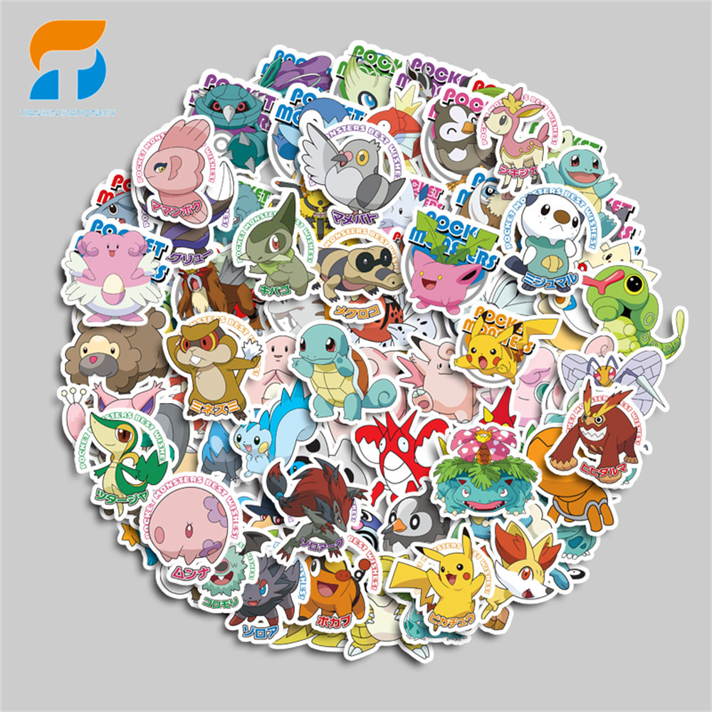 

100pcs Cute Anime Animals Stickers Diy Computer Washi Scrapbooking Laptop Stickers Stationery Arts Crafts