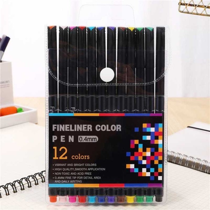 

THFS Pena Warna Drawing Pen Fine Point Art Watercolor 0.4mm TV4