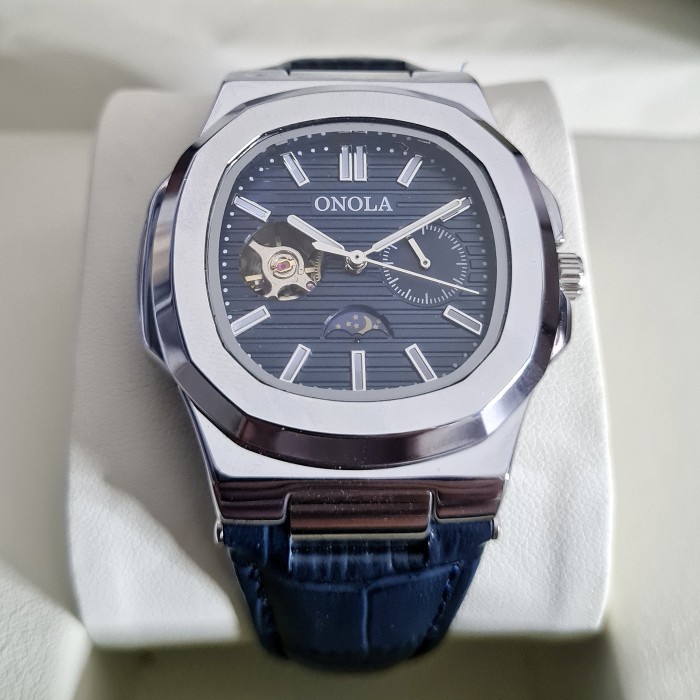 ✨Q.LnS✨ - TERBARU ONOLA Squadron Jam Tangan Pria Original Automatic Otomatis Mechanical Mekanik Tanp