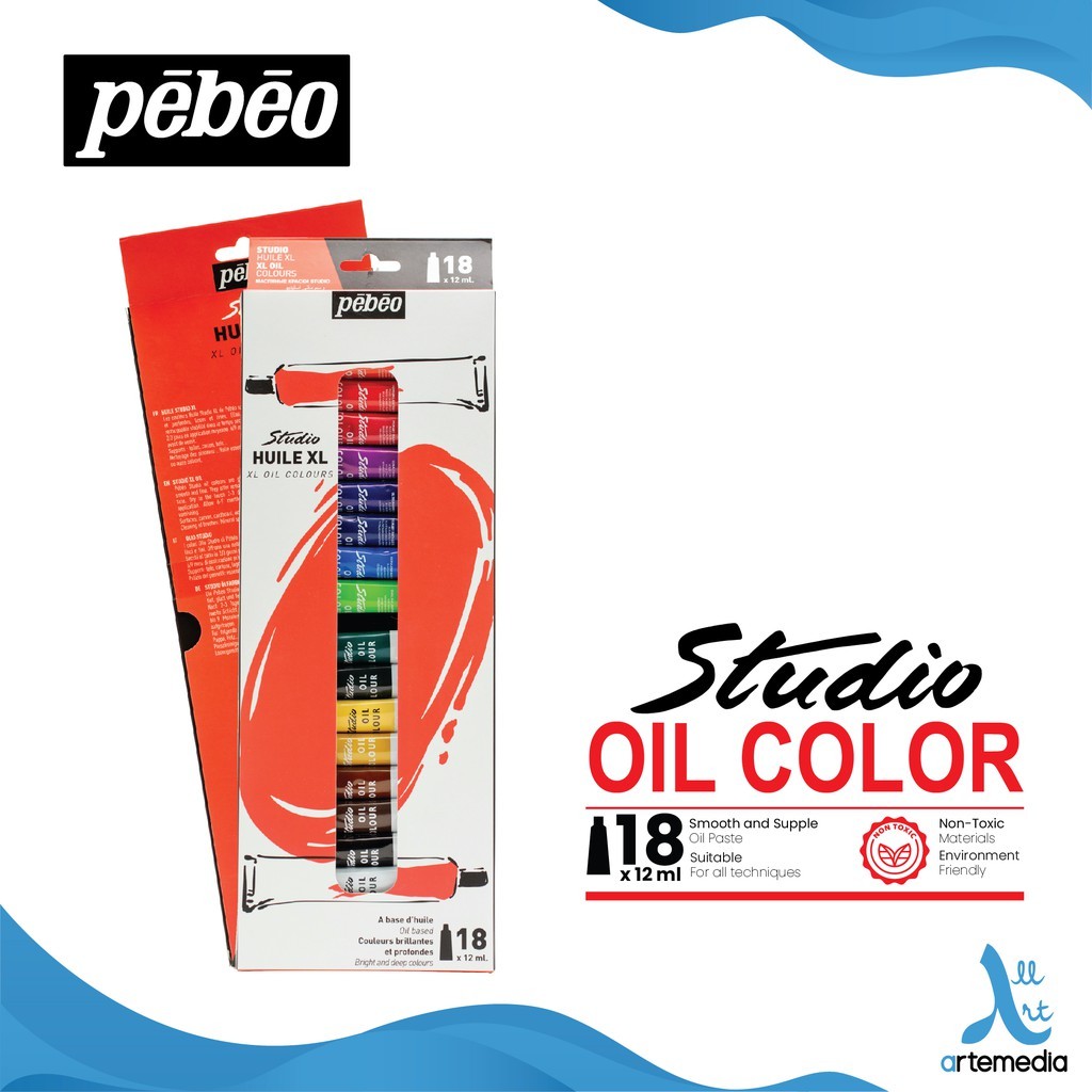 

Gramedia Surabaya - Pebeo Studio Oil Paint 18x12ml Tube Set