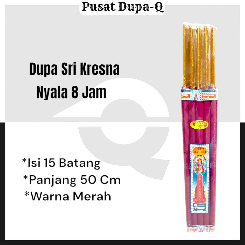 Dupa Misik Merah 8 Jam Hio Sri Kresna Isi 15 Batang