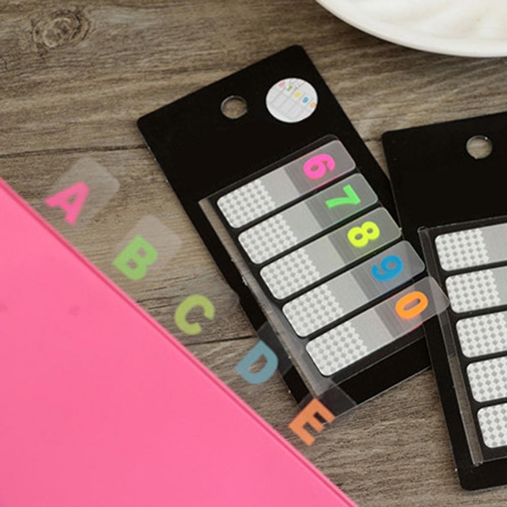 

100 Pages Number Letter Symbol Sticker School Supplies Memo Mini Sticky Notes