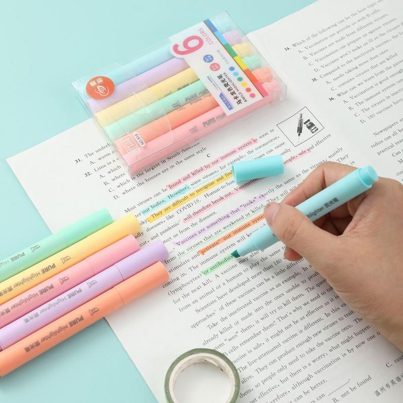 

Book Highlighters Aesthetic Markers 6pcs Colorful Highlighters Practical Versatile Purple Highlighter For School Work Home