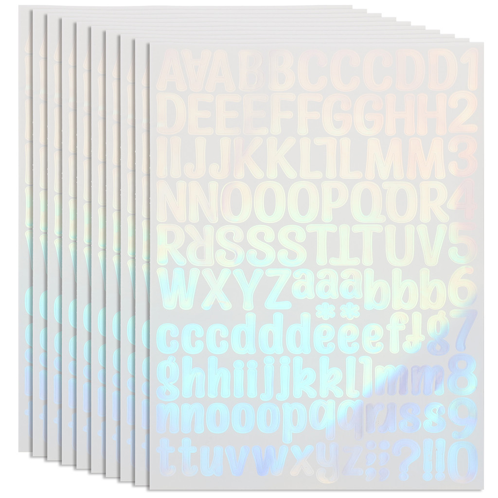 

10 Sheets Letter Stickers Reflective Mailbox Numbers Decal for Small Self-adhesive Vinyl Doorplate