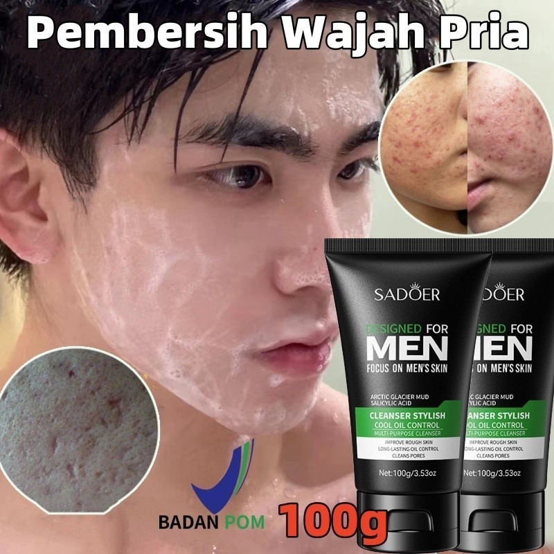 Pembersih Wajah Pria Pembersih Wajah Jerawat Pembersih Wajah Pria Pemutih Wajah Pria Tungau Pembersi
