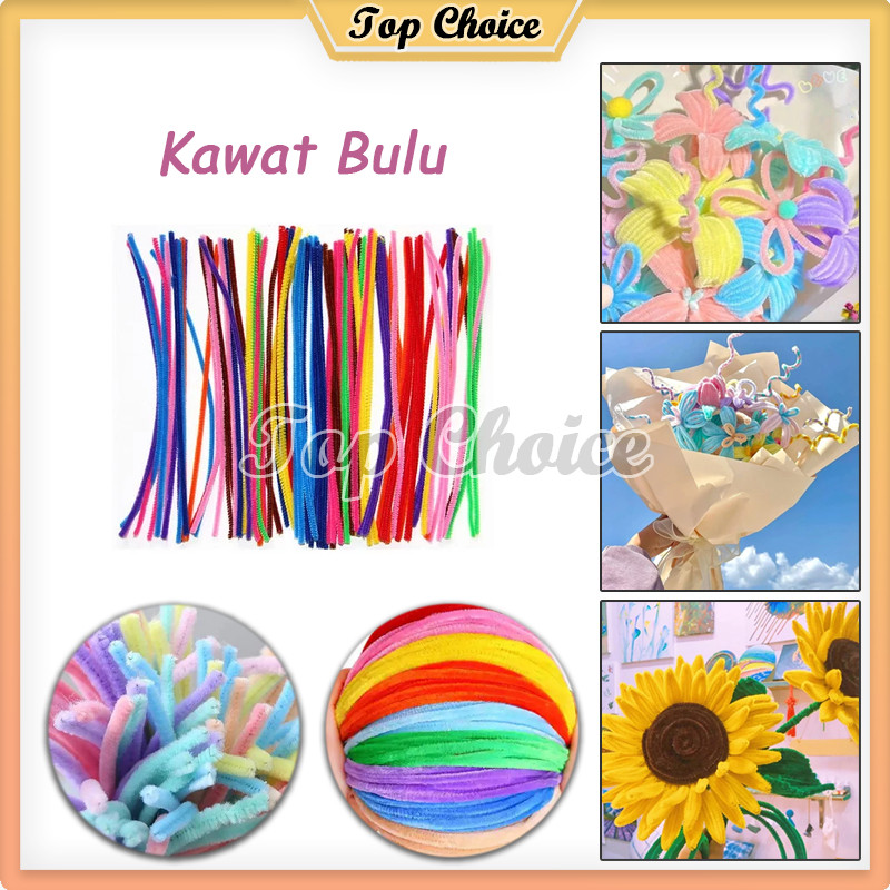 Kawat Bulu 100pcs / Kawat Bulu Beludru / Kawat Kerajinan