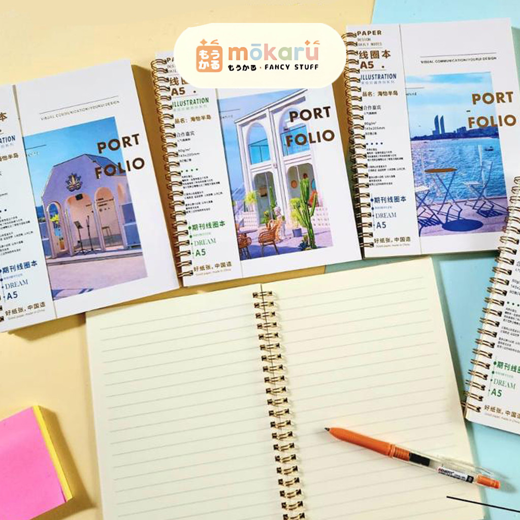 

Diary Spiral Fancy A5 ZH-2529-7 / Buku Catatan Spiral Bergaris Ukuran A5