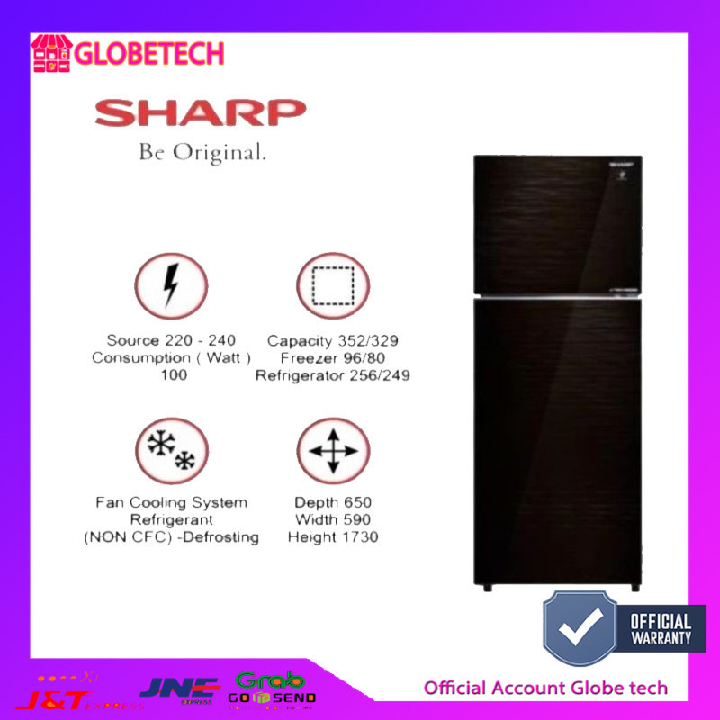 Kulkas Sharp Inverter Kaca SJ-456GI-MK (456GI MK)