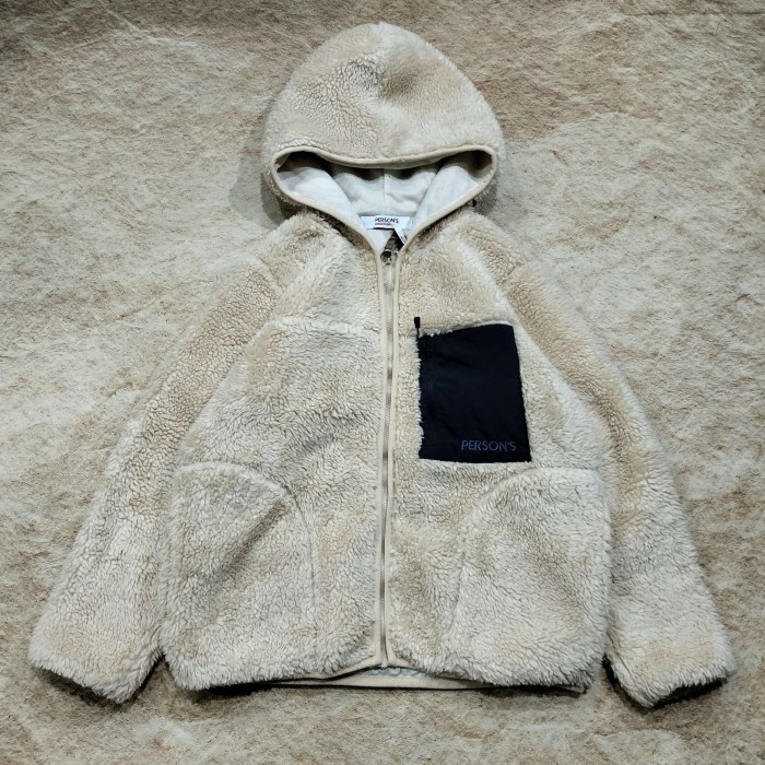 jaket sherpa tebal PERSONS jaket bulu putih murah bagus size L casual