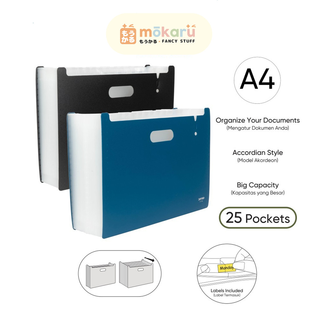 

Joyko Expanding File EF-7A4 / Map Dokumen Organizer Ukuran A4 25 Pocket