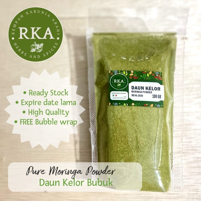 

Bubuk Daun Kelor Organik Murni 100 gr / Pure Moringa Powder Organic 100gr