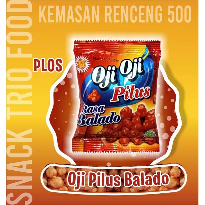 Oji Oji Pilus Snack 10 X 8 Gr Snack Rasa Pedas Jajan jadul