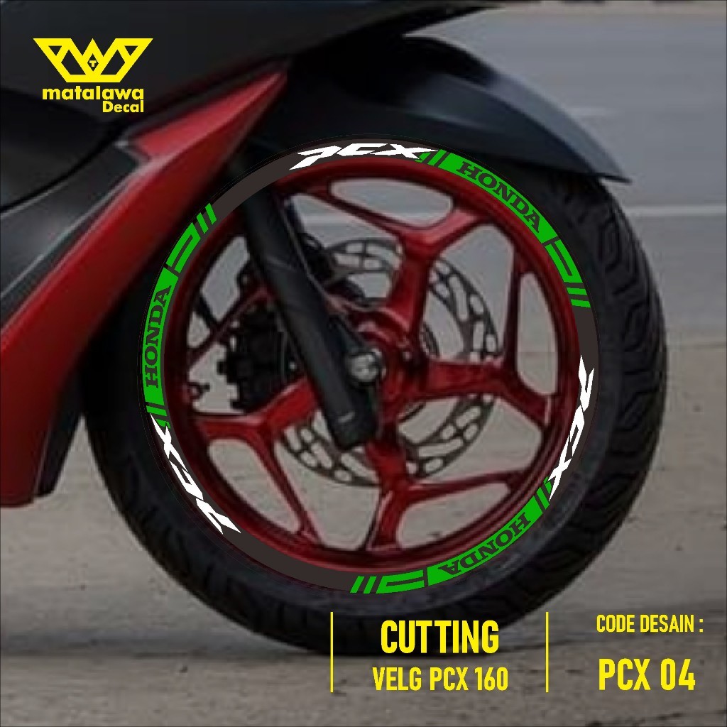 Stiker velg Motor Honda PCX 160 cc Cutting Sticker List Pelk 04